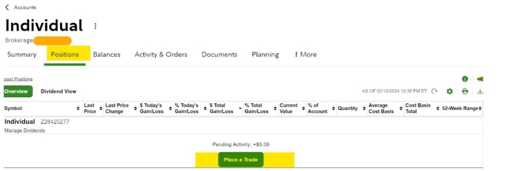 Step 4a- Place a Trade